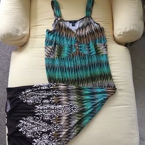 Women’s Spense Woman multi-colored maxi dress.